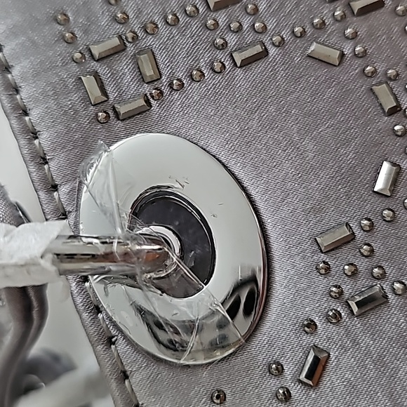 Satin Rhinestone Lady Handbag - Picture 5 of 6